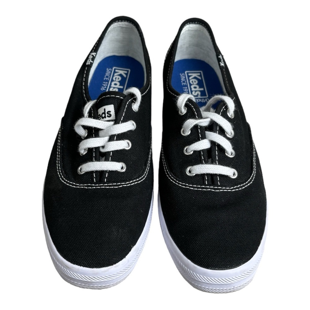 Keds Women’s Shoes Narrow (Slim)Black Canvas Champion Sneakers 34100 Size 7S - Picture 4 of 11